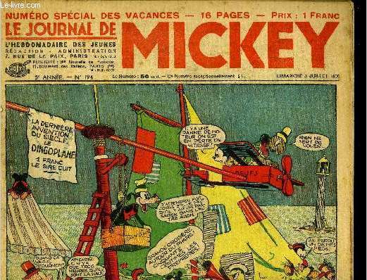 Le journal de Mickey - 5eme anne - n194 - 3 juillet 1938 - Numro Spcial des vacances