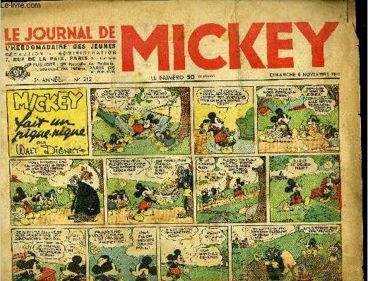 Le journal de Mickey - 5eme anne - n212 - 6 novembre 1938