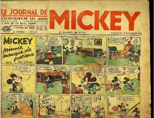 Le journal de Mickey - 5eme anne - n213 - 13 novembre 1938