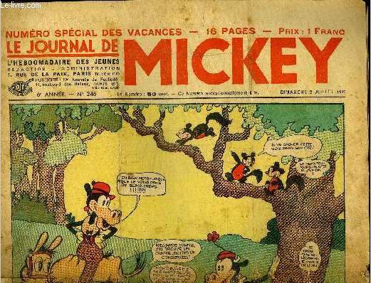 Le journal de Mickey - 6eme anne - n246 - 2 juillet 1939 - Numro Spcial des vacances