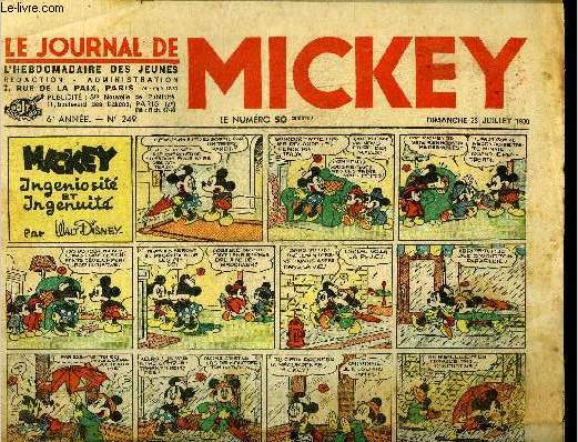 Le journal de Mickey - 6eme anne - n249 - 23 juillet 1939