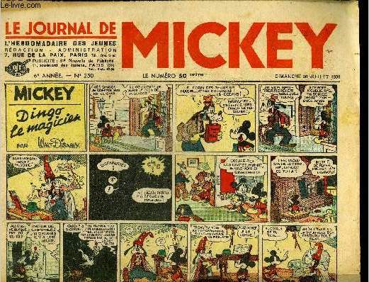 Le journal de Mickey - 6eme anne - n250 - 30 juillet 1939