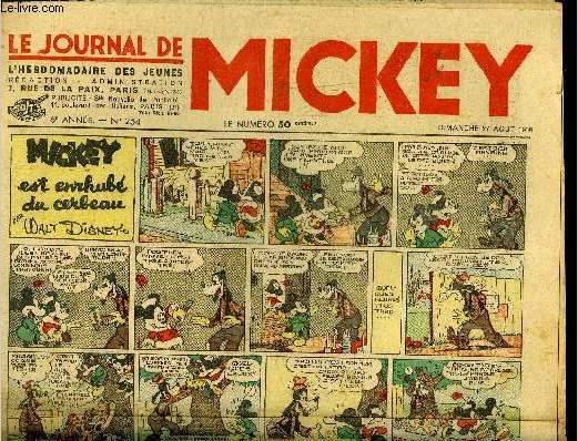 Le journal de Mickey - 6eme anne - n254 - 27 aot 1939