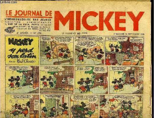 Le journal de Mickey - 6eme anne - n256 - 10 septembre 1939
