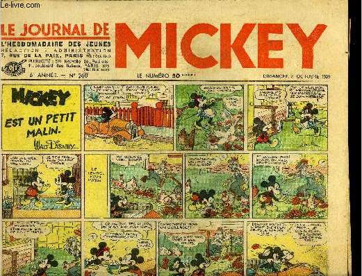 Le journal de Mickey - 6eme anne - n260 - 8 octobre 1939