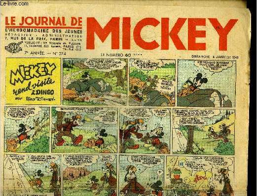 Le journal de Mickey - 7eme anne - n274 - 14 janvier 1940