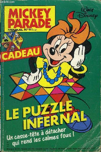 Mickey Parade - mensuel n°91 - Le puzzle infernal - Disney - 1987 - Zdjęcie 1 z 1