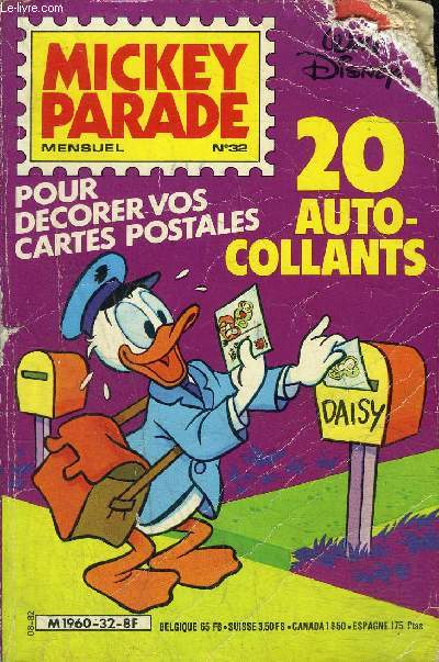 Mickey Parade - mensuel n32 - Pour dcorer vos cartes postales 20 autocollants (non inclus)
