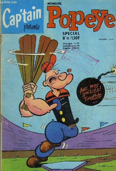 Cap'tain prsente : Popeye - Spcial - mensuel n70 - Popeye contre Rien