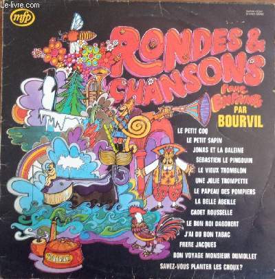 Pochette disque vinyle 33T - Rondes et chansons pour enfants