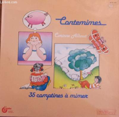 Disque vinyle 33T - Contemimes - 35 comptines  mimer