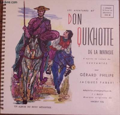 Livre disque 33t microsillon // Les aventures de Don Quichotte