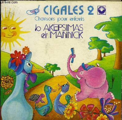 disque 45t // Cigales 2, chansons pour enfants