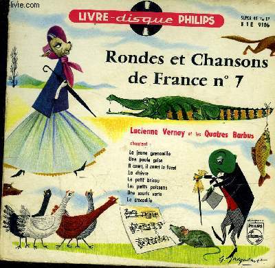 Livre disque 45t // Rondes et chansons de France n7