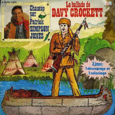 pochette disque 45t // La ballade de Davy Crockett