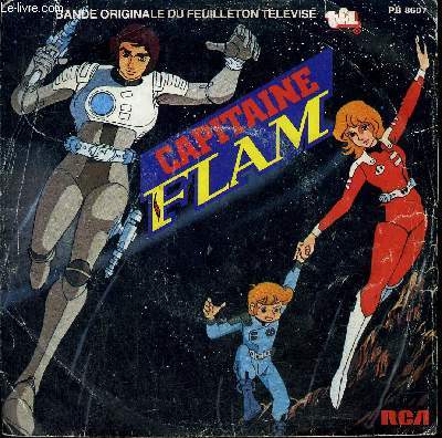 Disque 45t // Capitaine Flam, bande original du feuilleton tlvis