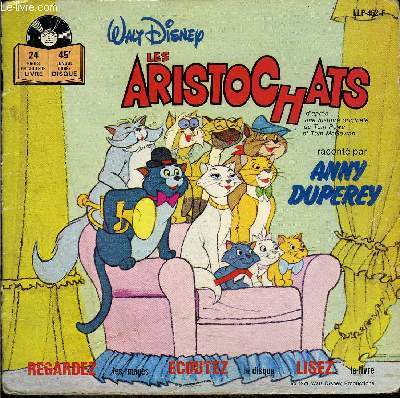 pochette Livre-Disque 45t // Les aristochats