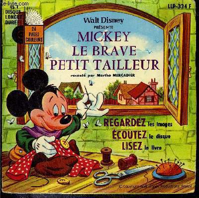 Livre-Disque 45t // Mickey, le brave petit tailleur