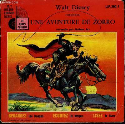 Livre-Disque 45t ou 33t// Une aventure de Zorro