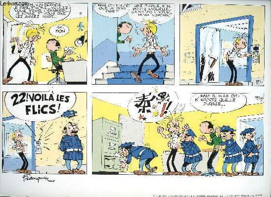 planche bande dessine Gaston Lagaffe - Test interphone