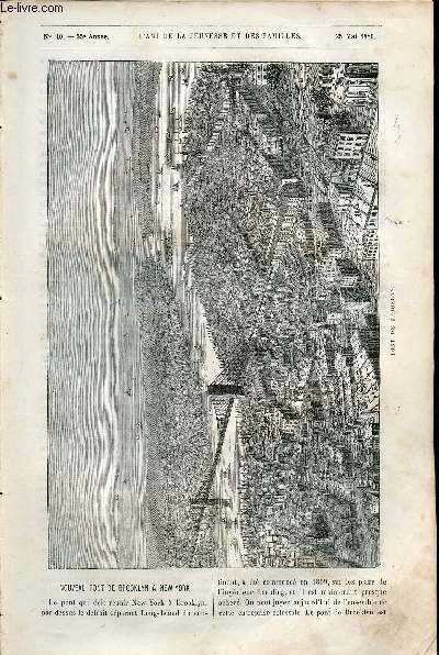 L'ami de la jeunesse et des familles - nouvelle srie - bimensuel 25 mai 1880 - Nouveau pont de Brooklyn  New-York