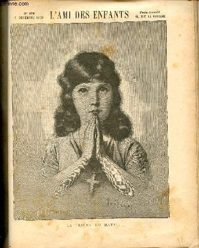 L'ami des enfants - Hebdomadaire n876 - 15 dcembre 1900 - Hymne de l'enfant  son rveil
