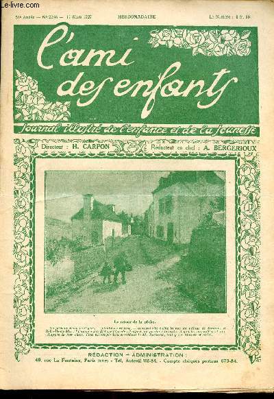 L'ami des enfants, journal illustr de l'enfance et de la jeunesse - Hebdomadaire n2246 - 19 mars 1927 - Le retour de la pche