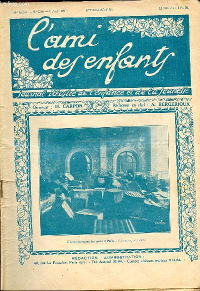 L'ami des enfants, journal illustr de l'enfance et de la jeunesse - Hebdomadaire n2266 - 6 aot 1927 - L'encombrement des gares  Paris