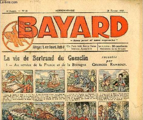 Bayard - Anne 1937 - Hebdomadaires - en lot : n61 + 63  64 + 67 + 79 + 81  86 - incomplet