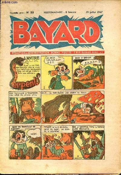 Bayard, nouvelle srie - Hebdomadaire n33 - 20 juillet 1947