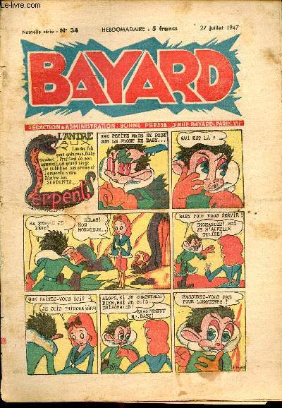 Bayard, nouvelle srie - Hebdomadaire n34 - 27 juillet 1947
