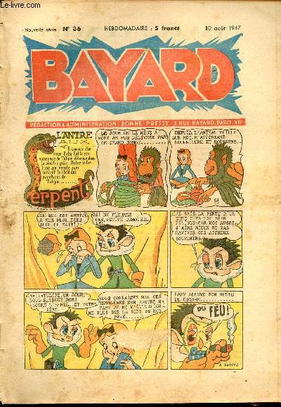 Bayard, nouvelle srie - Hebdomadaire n36 - 10 aot 1947