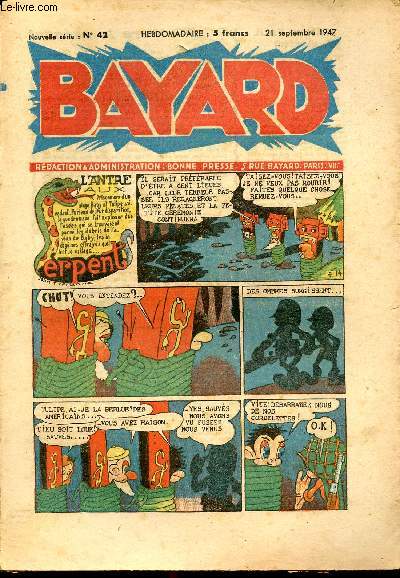 Bayard, nouvelle srie - Hebdomadaire n42 - 21 septembre 1947