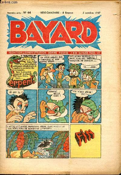 Bayard, nouvelle srie - Hebdomadaire n44 - 5 octobre 1947