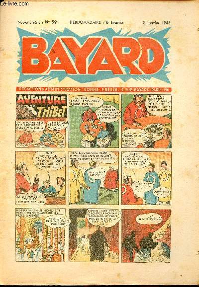 Bayard, nouvelle srie - Hebdomadaire n59 - 18 janvier 1948