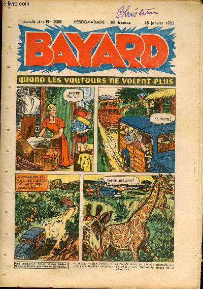 Bayard, nouvelle srie - Hebdomadaire n320 - 18 janvier 1953