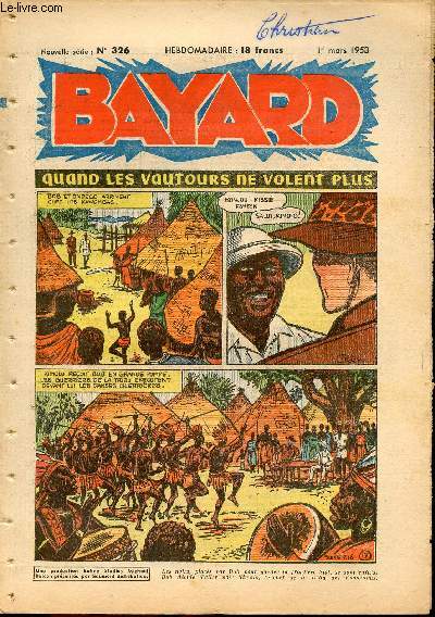 Bayard, nouvelle srie - Hebdomadaire n326 - 1er mars 1953