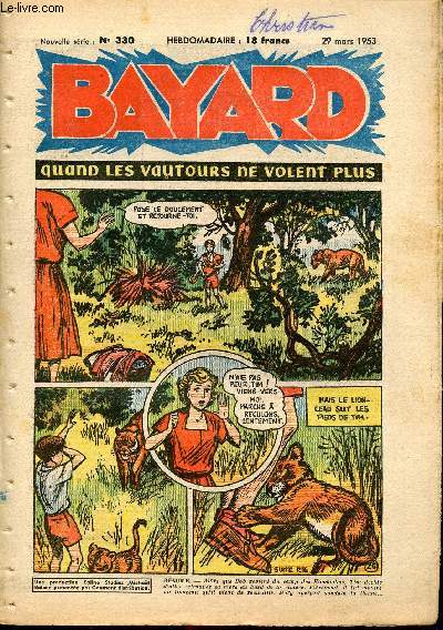 Bayard, nouvelle srie - Hebdomadaire n330 - 29 mars 1953
