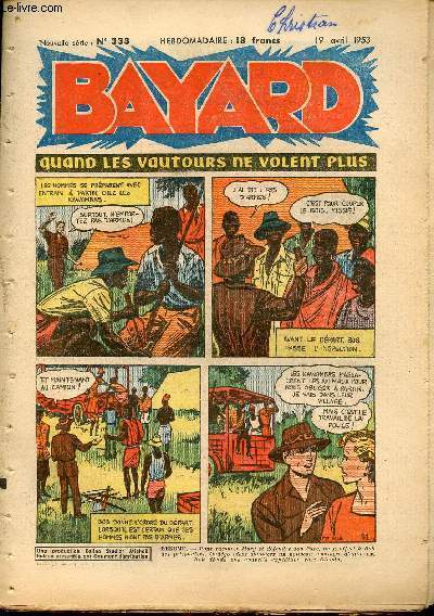 Bayard, nouvelle srie - Hebdomadaire n333 - 19 avril 1953