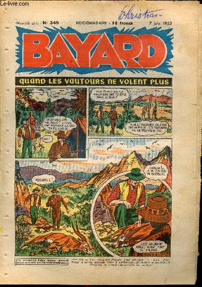 Bayard, nouvelle srie - Hebdomadaire n340 - 7 juin 1953