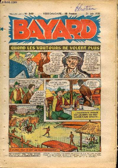 Bayard, nouvelle srie - Hebdomadaire n342 - 21 juin 1953