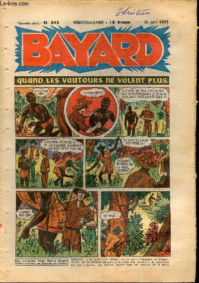 Bayard, nouvelle srie - Hebdomadaire n343 - 28 juin 1953