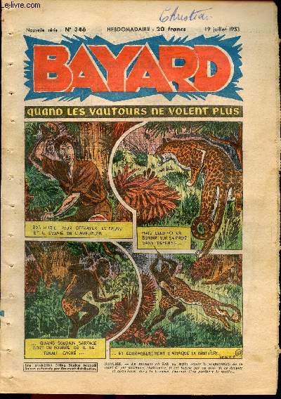 Bayard, nouvelle srie - Hebdomadaire n346 - 19 juillet 1953