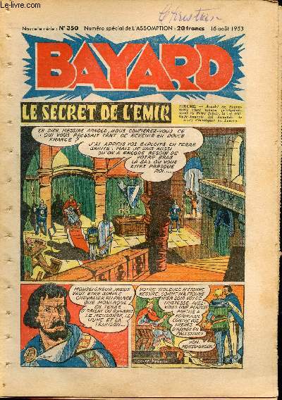 Bayard, nouvelle srie - Hebdomadaire n350 - 16 aot 1953