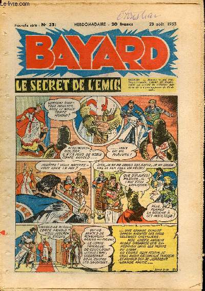 Bayard, nouvelle srie - Hebdomadaire n351 - 23 aot 1953