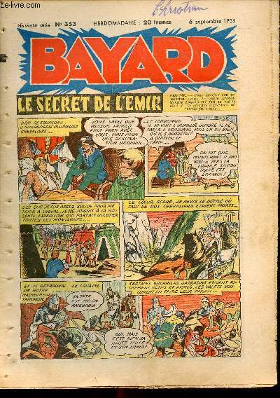Bayard, nouvelle srie - Hebdomadaire n353 - 6 septembre 1953