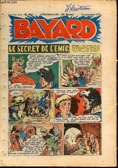 Bayard, nouvelle srie - Hebdomadaire n354 - 13 septembre 1953