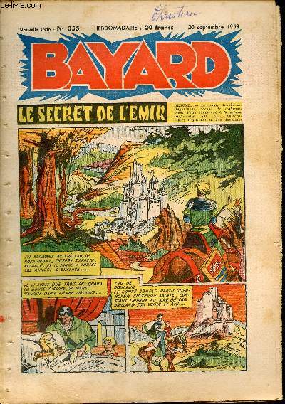 Bayard, nouvelle srie - Hebdomadaire n355 - 20 septembre 1953