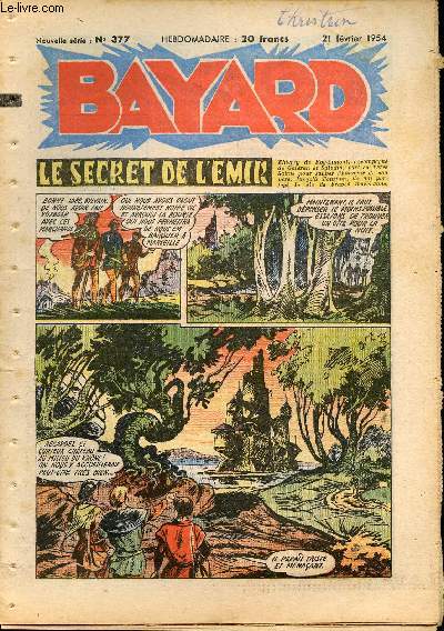 Bayard, nouvelle srie - Hebdomadaire n377 - 21 fvrier 1954