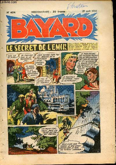 Bayard, nouvelle srie - Hebdomadaire n404 - 29 aot 1954